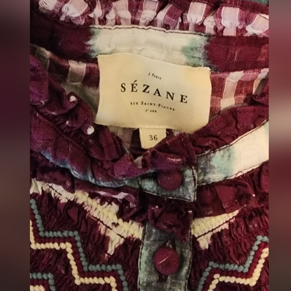 Sezane Elena Blouse in Tie - Picture 5 of 5